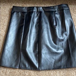 Leather Black  Skirt